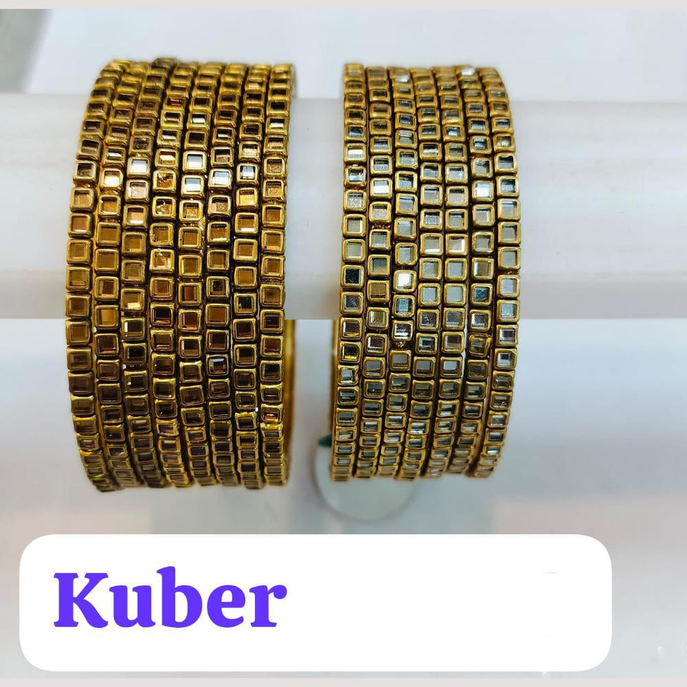 Chitra Bangles Glass Austrian Stone Bangle Set (12 Piece In One Box)