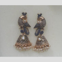 Infinity Jewels Gold Plated Crystal Stone And Meenakari Dangler Earrings