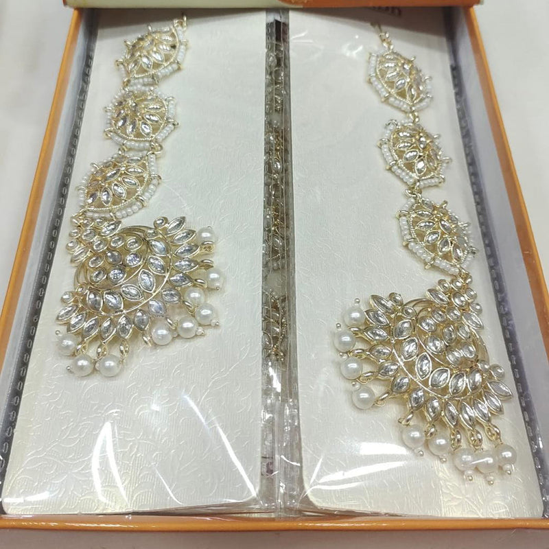 Tip Top Jewellers Gold Plated Kundan Stone Mangtikka