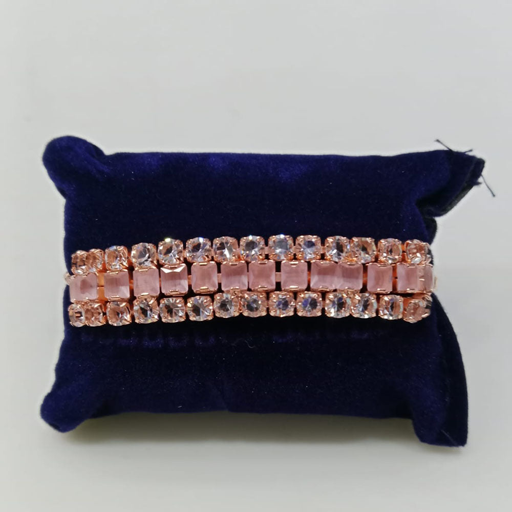 Tip Top Jewellers Rose Gold Plated Crystal Stone Bracelet