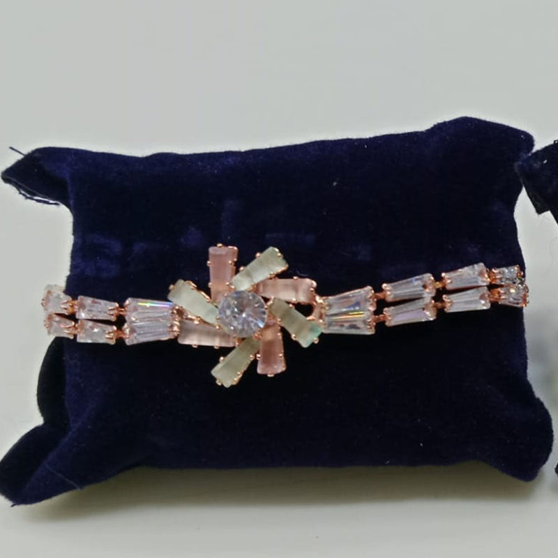 Tip Top Jewellers Rose Gold Plated Crystal Stone Bracelet