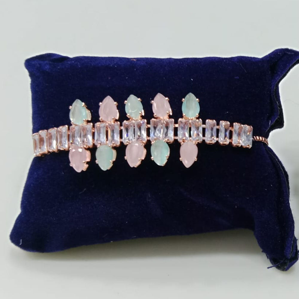 Tip Top Jewellers Rose Gold Plated Crystal Stone Bracelet