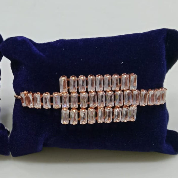 Tip Top Jewellers Rose Gold Plated Crystal Stone Bracelet