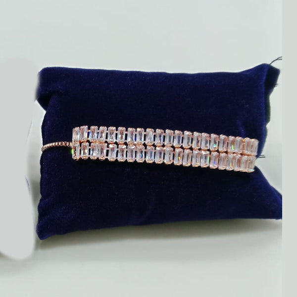Tip Top Jewellers Rose Gold Plated Crystal Stone Bracelet