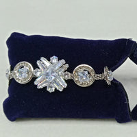 Tip Top Jewellers Silver Plated Crystal Stone Bracelet