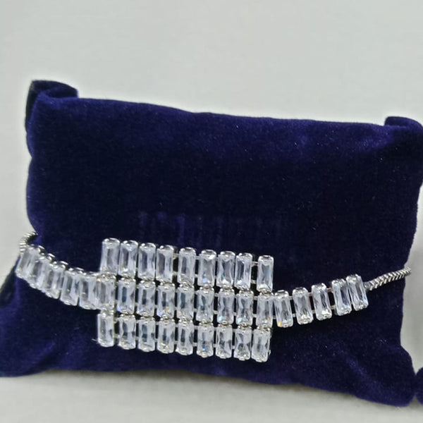 Tip Top Jewellers Silver Plated Crystal Stone Bracelet