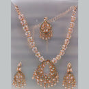 Tip Top Jewellers Rose Gold Plated Stone Necklace Set