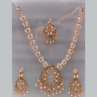 Tip Top Jewellers Rose Gold Plated Stone Necklace Set