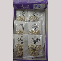 Tip Top Jewellers Stunning Kundan Stone And Pearl Jhumki Earrings (Pack of 12)