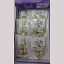 Tip Top Jewellers Stunning Kundan Stone And Pearl Jhumki Earrings (Pack of 12)