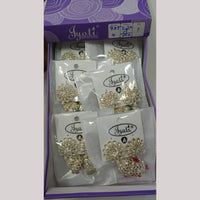 Tip Top Jewellers Stunning Kundan Stone And Pearl Jhumki Earrings (Pack of 12)