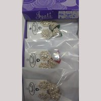 Tip Top Jewellers Stunning Kundan Stone And Pearl Jhumki Earrings (Pack of 12)