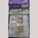 Tip Top Jewellers Stunning Kundan Stone And Pearl Jhumki Earrings (Pack of 12)