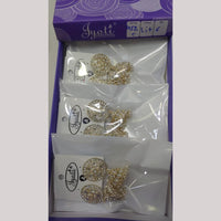 Tip Top Jewellers Stunning Kundan Stone And Pearl Jhumki Earrings (Pack of 6)