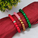 Urthn Trinity Evil Eye Beads Bracelet Combo - 1005264 (Pack Of 6)