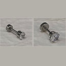 White Stud Mens Earrings  Combo- 1005297 (Pack Of 6)