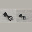Black Stud Mens Earrings  Combo- 1005298 (Pack Of 6)