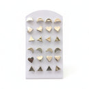 Urthn Set Of 12 Trendy Shapes Stud Earrings Combo (Pack Of 6)