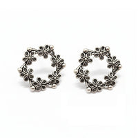 Urthn Oxidised Plated Pack of 2 Assorted Studs Combo (Pack Of 6)