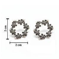 Urthn Oxidised Plated Pack of 2 Assorted Studs Combo (Pack Of 6)