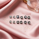 Urthn Shiny Austrian Stone Set of 6 Studs Earrings(Pack of 6)