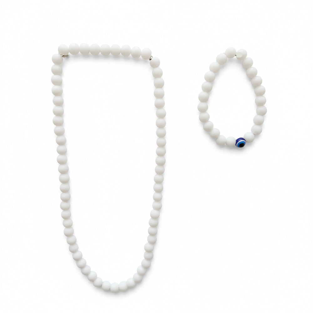 Urthn Handcrafted Mala & Bracelet Jewellery Combo for Men