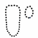 Urthn Designer Black & White Beads Mala with Bracelet for Men