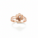 Urthn Rose Gold Plated Chain Pendant Earrings Rings And Bracelet Jewellery Combo Set (Pack Of 6)