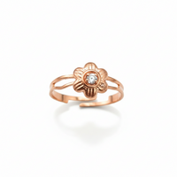 Urthn Rose Gold Plated Chain Pendant Earrings Rings And Bracelet Jewellery Combo Set (Pack Of 6)