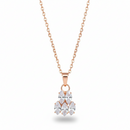 Urthn Rose Gold Plated Chain Pendant Earrings Rings And Bracelet Jewellery Combo Set (Pack Of 6)