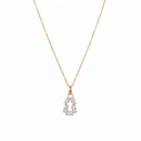 Urthn Rose Gold Plated Chain Pendant Earrings Rings And Bracelet Jewellery Combo Set (Pack Of 6)