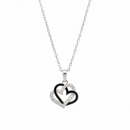Urthn Silver Plated Heart Chain Pendant Earrings Rings And Bracelet Jewellery Combo Set (Pack Of 6)