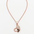 Urthn  Rose Gold Plated Chain Pendant Earrings Rings And Bracelet Jewellery Combo Set (Pack of 6)