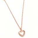 Urthn  Rose Gold Plated Chain Pendant Earrings Rings And Bracelet Jewellery Combo Set (Pack of 6)