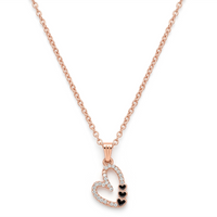 Urthn  Rose Gold Plated Chain Pendant Earrings Rings And Bracelet Jewellery Combo Set (Pack of 6)