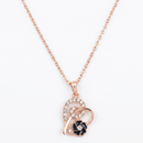 Urthn  Rose Gold Plated Chain Pendant Earrings Rings And Bracelet Jewellery Combo Set (Pack of 6)