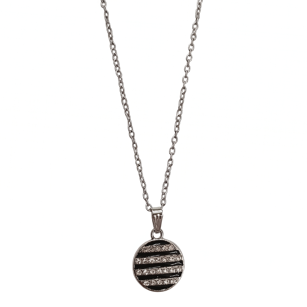 Urthn  Silver Plated Chain Pendant Earrings Rings And Bracelet Jewellery Combo Set (Pack of 6)