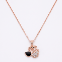 Urthn  Rose Gold Plated Chain Pendant Earrings Rings And Bracelet Jewellery Combo Set (Pack of 6)