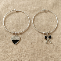 Urthn Silver Plated Elegant Austrian Stone Openable Bracelet For Women & Girls