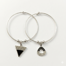 Urthn Silver Plated Elegant Austrian Stone Openable Bracelet For Women & Girls (Set of 6)