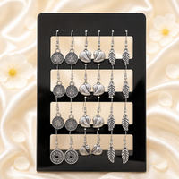 Urthn Boho Oxidised Plated Assorted Design Dangler Earrings   (Pack of 12)
