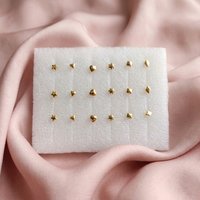 Urthn Gold Plated Austrian Stone Nose Stud Set for Women  (Set Of 3)