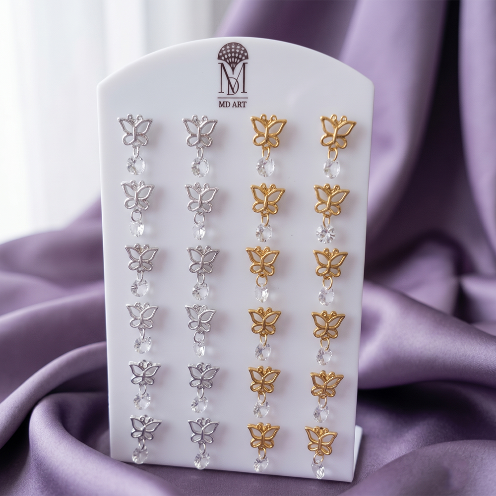 Urthn Elegant Butterfly Set Of 12 Studs Earrings Combo for Party Wear