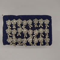 Urthn Set of 12 Traditional Oxidised Plated Bugadi Clip On Earrings for Women And Girls( Assorted Earrings)