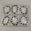 Urthn Evil Eye Black And White Beads (Set Of 12)
