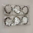 Urthn Oxidised Plated Charm Black Beads Bracelet Set (Set of 12)