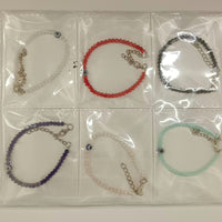 Urthn Crystal Beads And Evil Eye Pack of 12 Bracelet Combo 