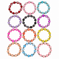 Urthn Crystal Crackle Glass Beads Pack of 12 Bracelet Combo