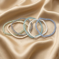 Urthn Elegant Colorful Beads Fashion Bracelet (Set Of 6)