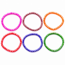 Urthn Elegant Colorful Beads Fashion Bracelet (Set Of 6)